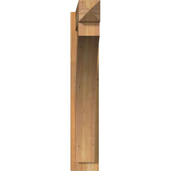 Thorton Rough Sawn Arts And Crafts Outlooker, Western Red Cedar, 6W X 26D X 34H